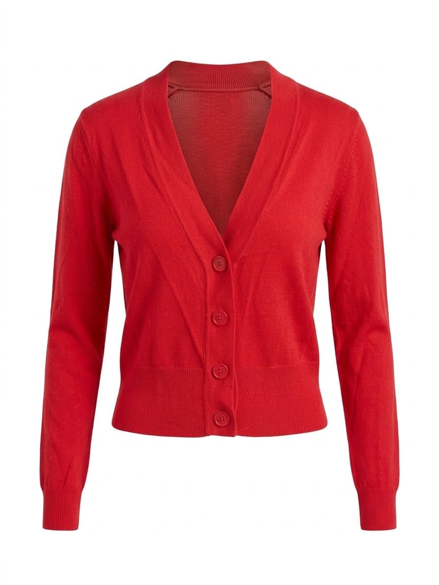 Cardigan Vermeljo Basic P, Vermelho, tamanho P