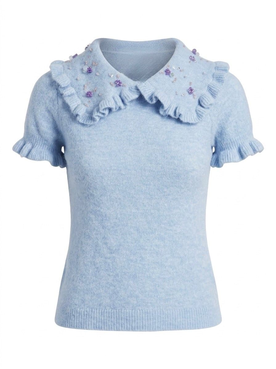 Bluza Azul MC Zara Brilhos P, Zara, Azul, tamanho P