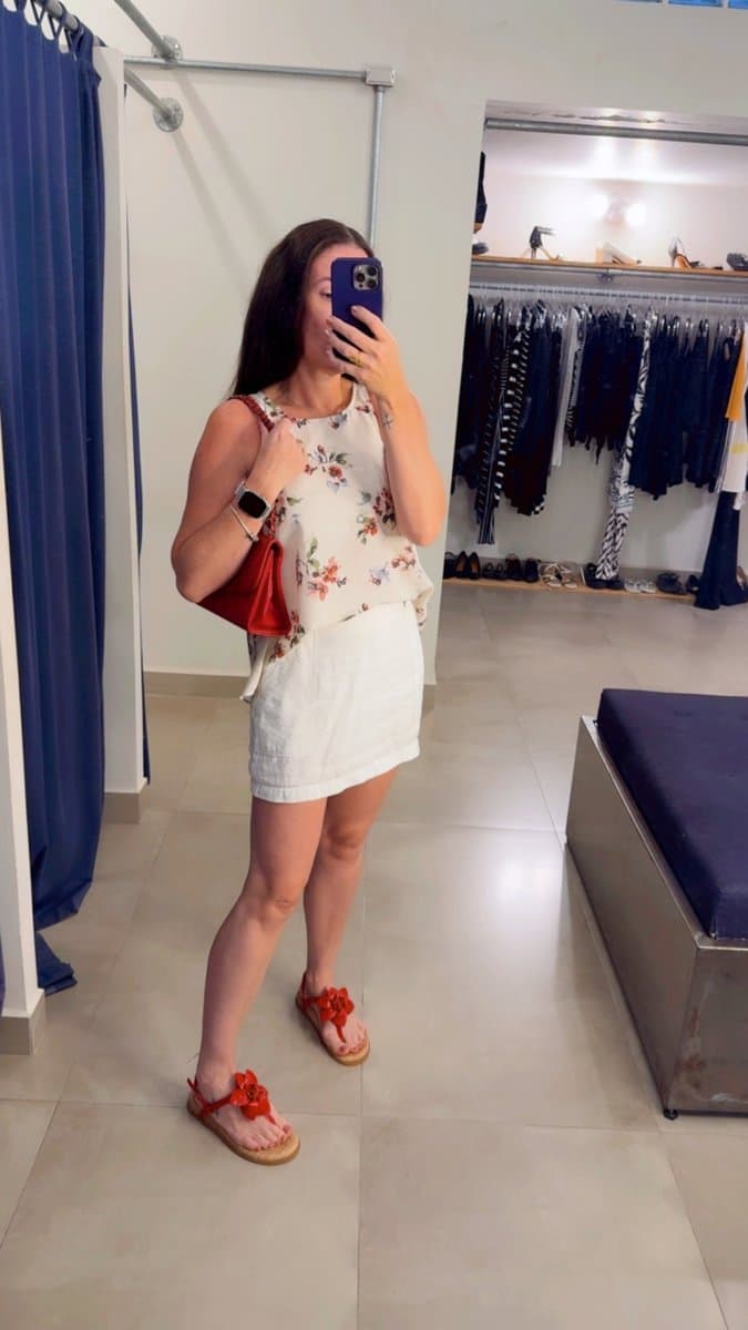 Regata Off Flores Abercrombie PP, Abercrombie & Fitch, Branco, tamanho PP — foto 3