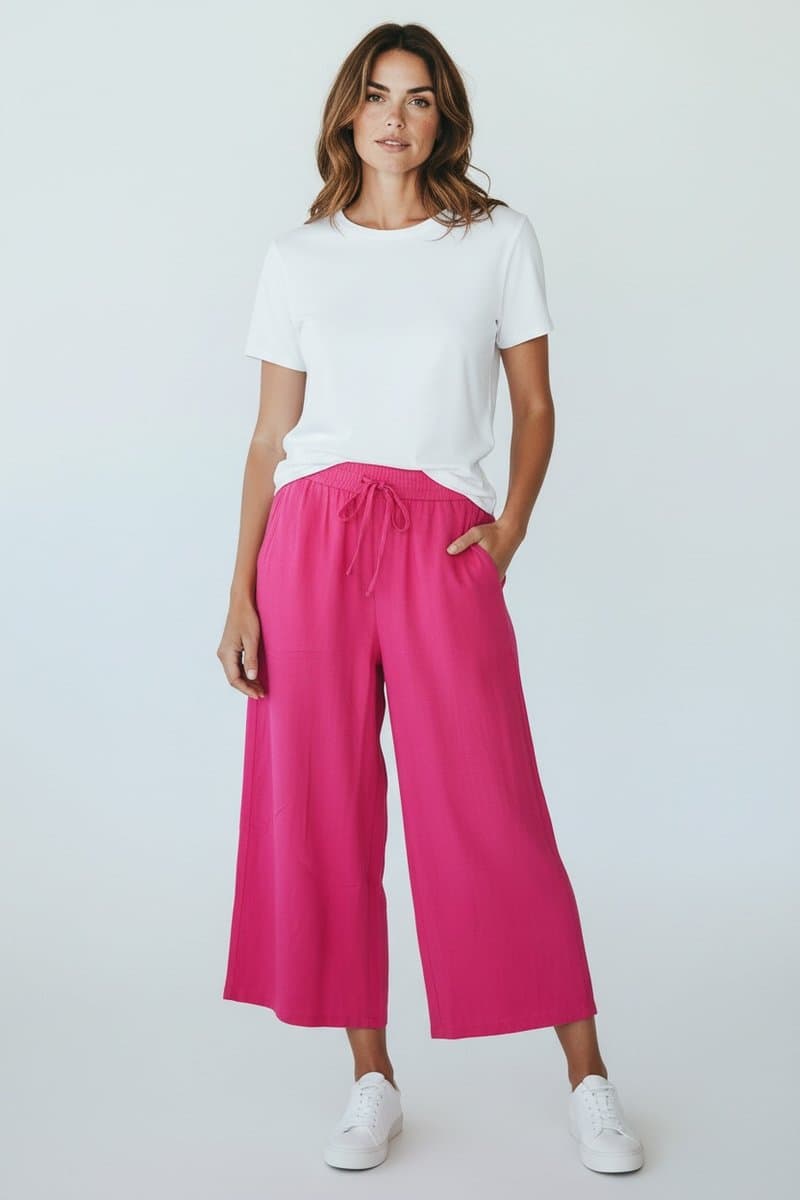 Calça Elastico Pink M, Rosa-chiclete, tamanho M — foto 2