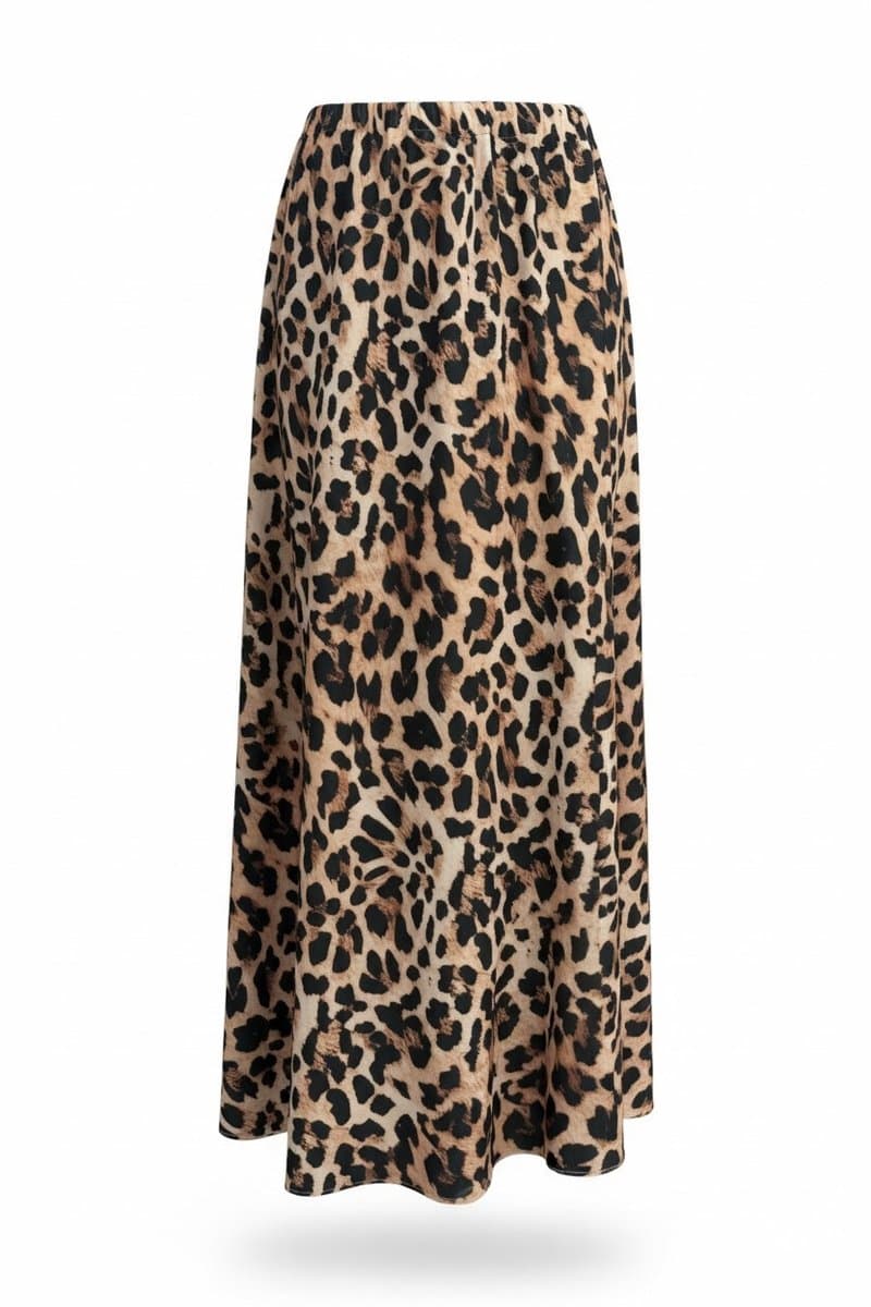 Saia Midi Onça Moreh M, Estampada, tamanho M