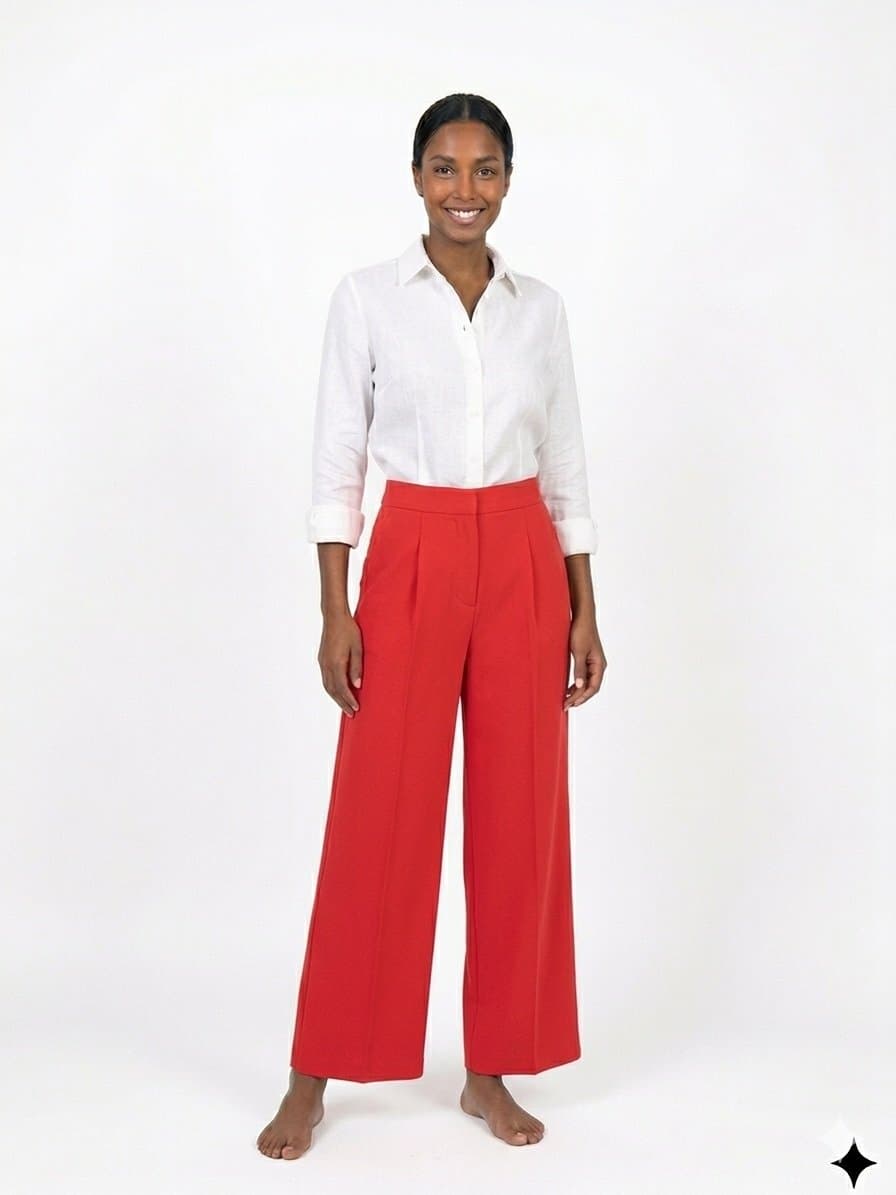 Calça Social Vermelha Charisma P, Vermelho, tamanho P — foto 2