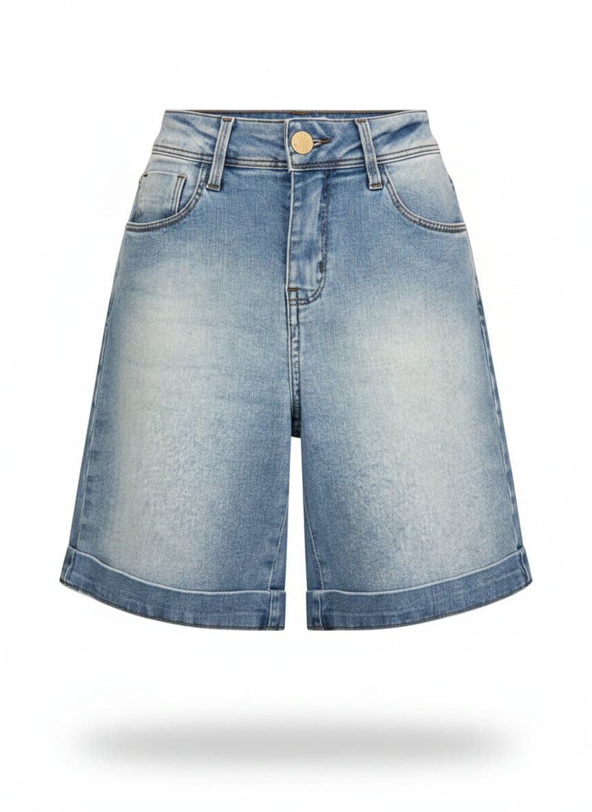 Bermuda Jeans Assedio, Azul, tamanho 36