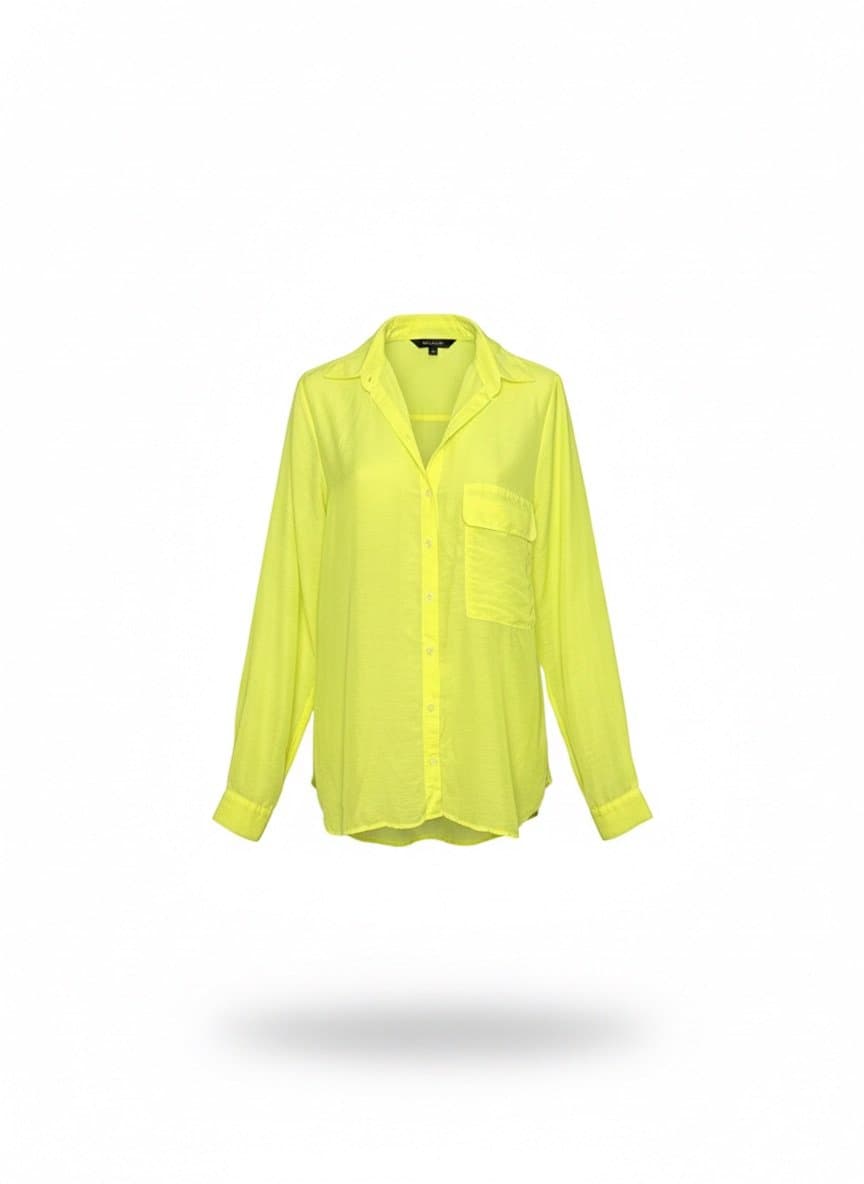 Camisa Neon Lima Caos 38, Caos, Verde-limão, tamanho 38