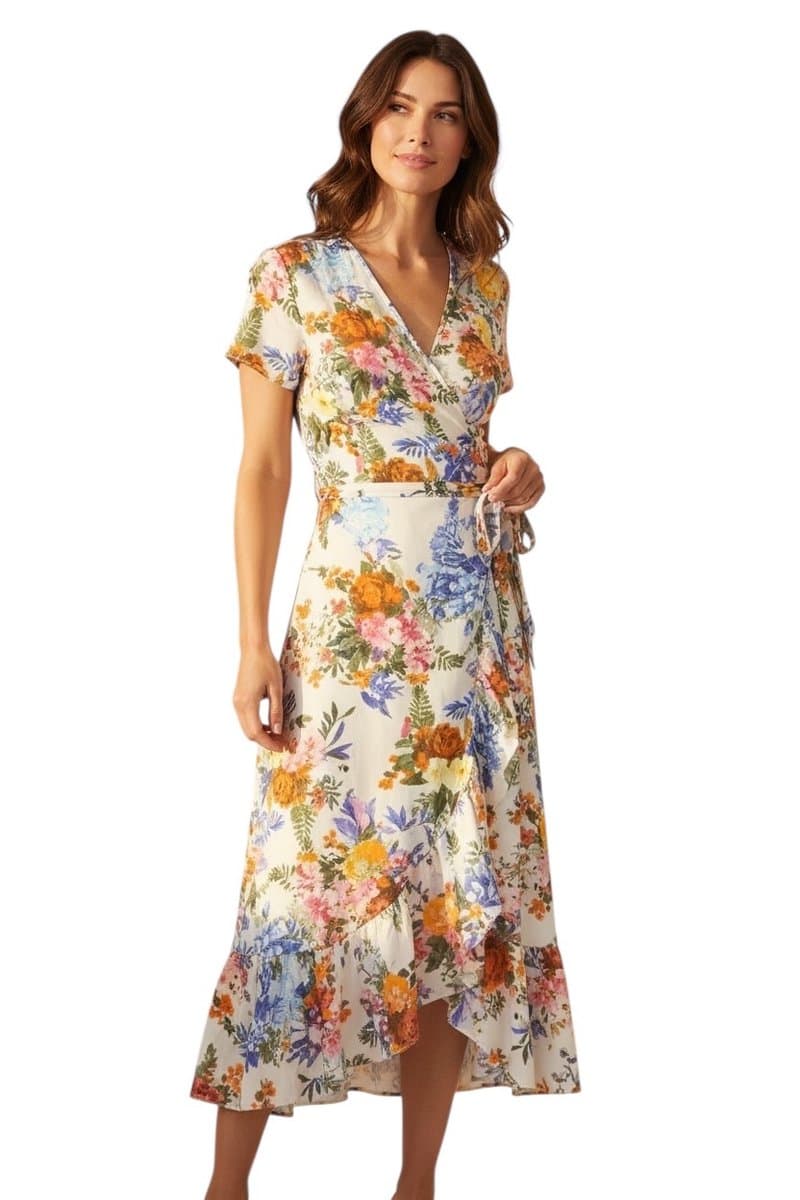 Vestido Midi Estampa Farm Flor Colorida P, Farm, Estampada, tamanho P — foto 2