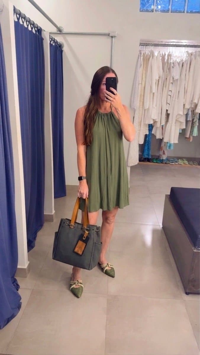 Vestido Curto Frente Unica Militar, Verde-musgo, tamanho UN — foto 3