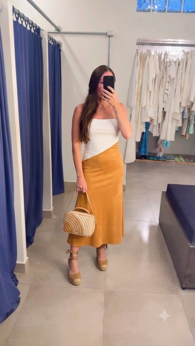 Vestido Tqc Duo Off/Doce De Leite Egoiste, Egoiste, Branco, tamanho M — foto 3