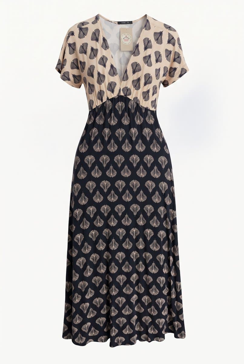 Vestido Longo Bicolor Estampa Cortelle, Cortelle, Estampada, tamanho PP