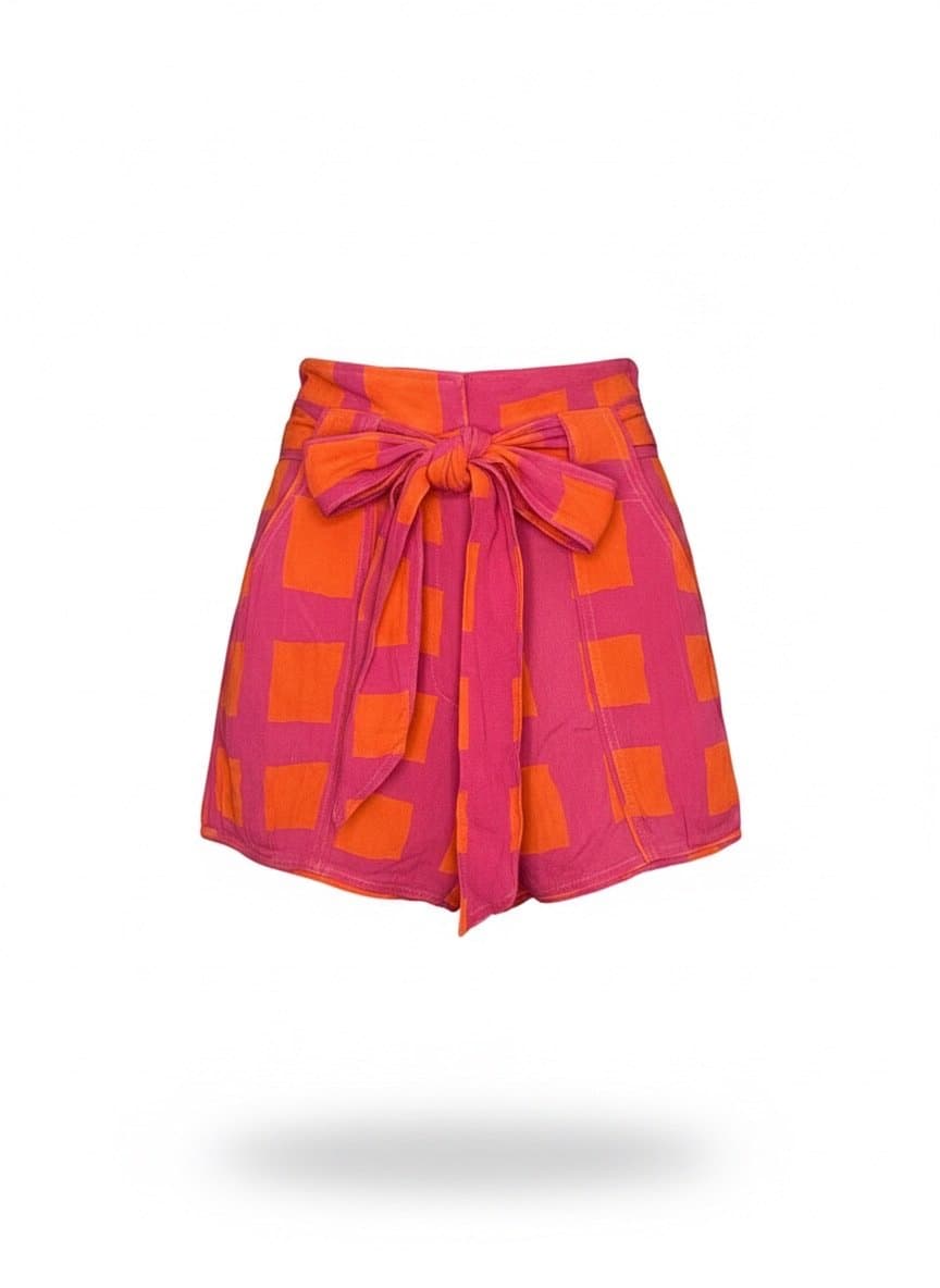 Shorts Quadriculado Open P, Estampada, tamanho P