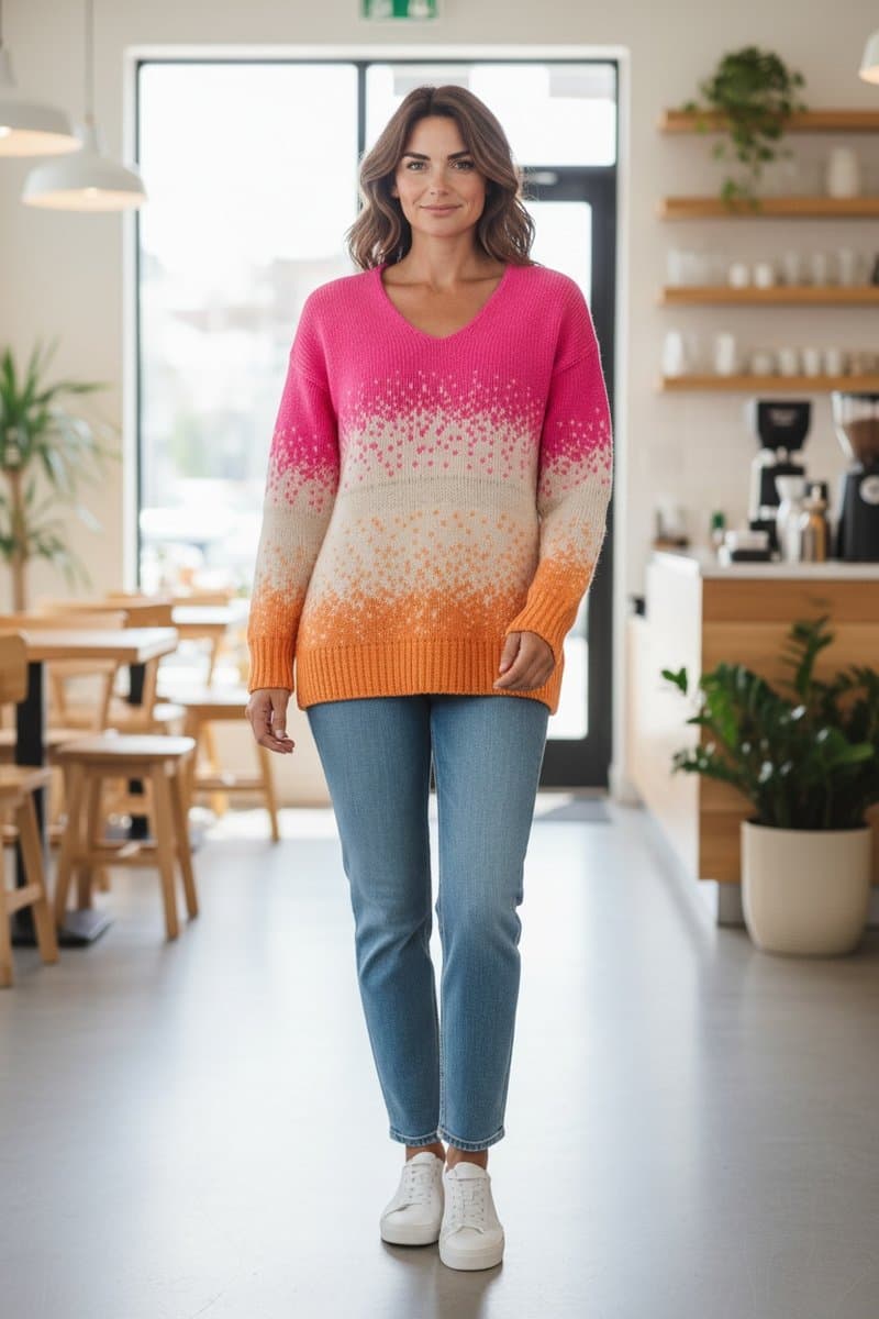 Tricot Pink/Coral Samea, Rosa-chiclete, tamanho UN — foto 2
