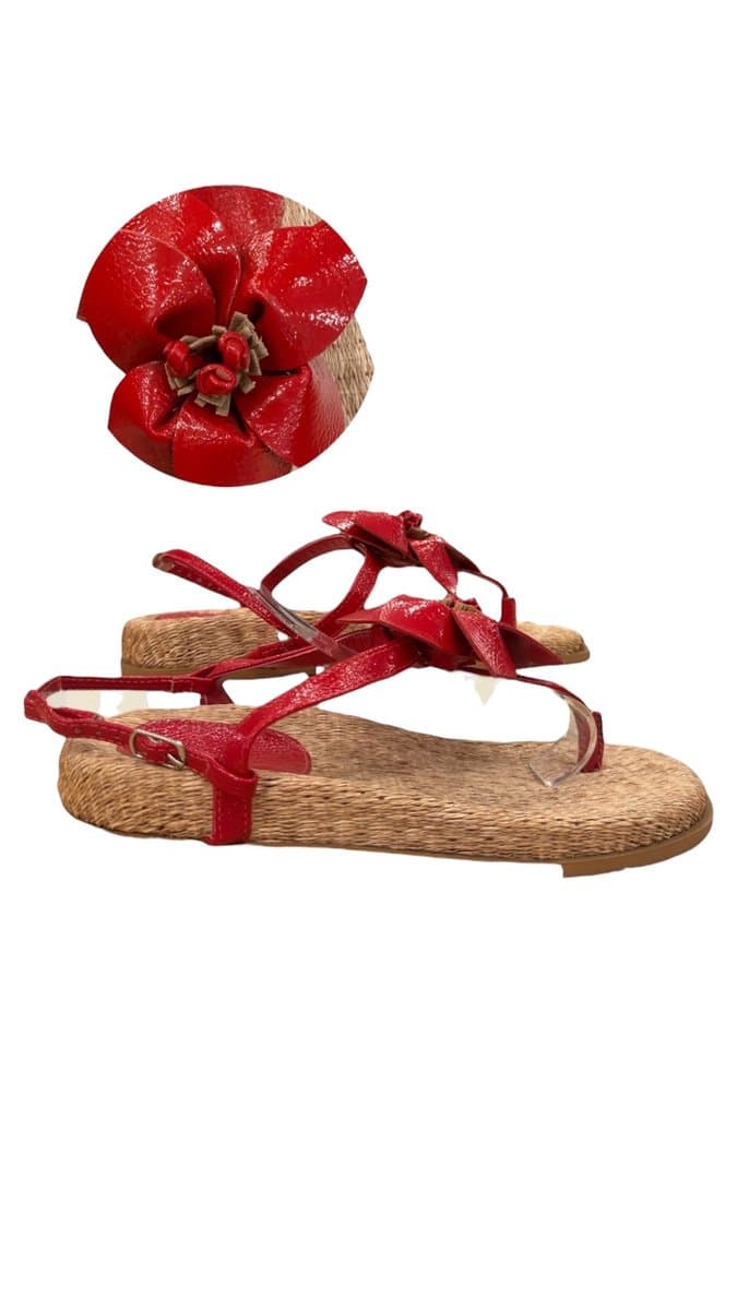 Papete Verm Flor Santinato 37, Santinatto, Vermelho, tamanho 37