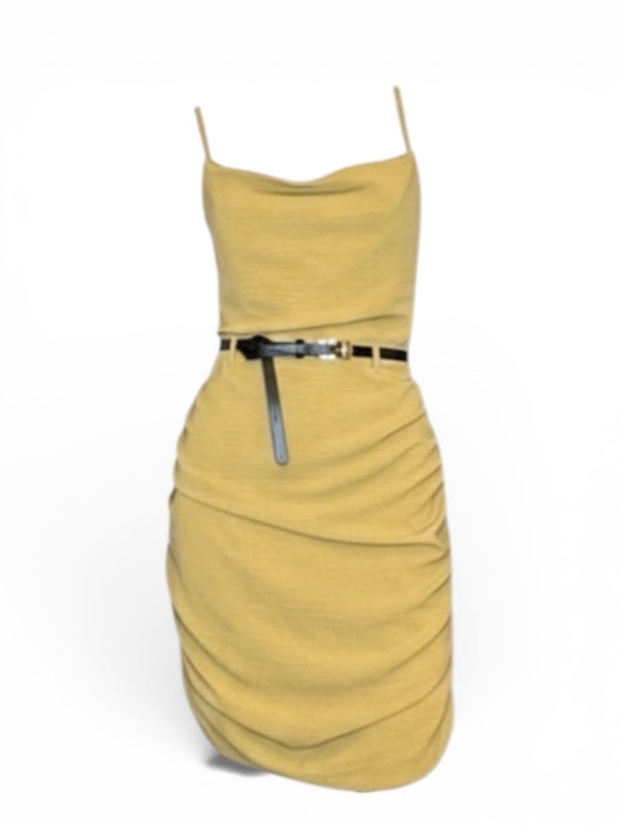 Vestido Ocre Talgui G, Talgui, Ocre, tamanho G — foto 2