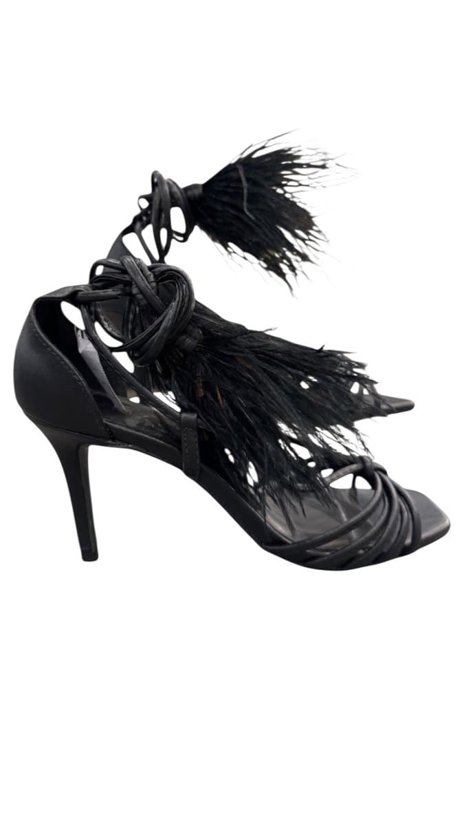 Sandalia Preta Specchio Brand 36 Plumas, Specchio, Preto, tamanho 36