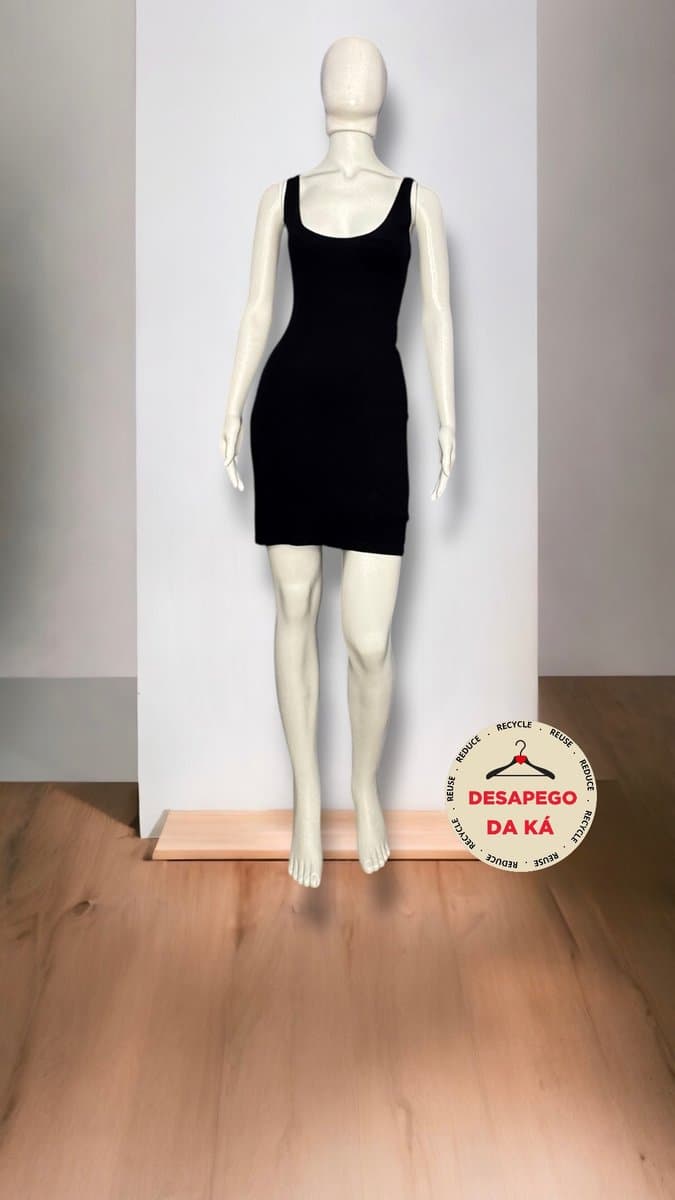 Vestido Preto Handbock P, Preto, tamanho P — foto 3