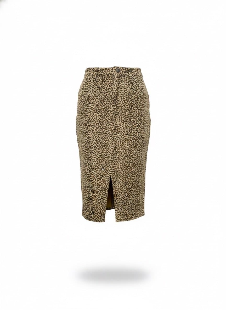 Saia Midi Sarja Onça Zara P, Zara, Estampada, tamanho P