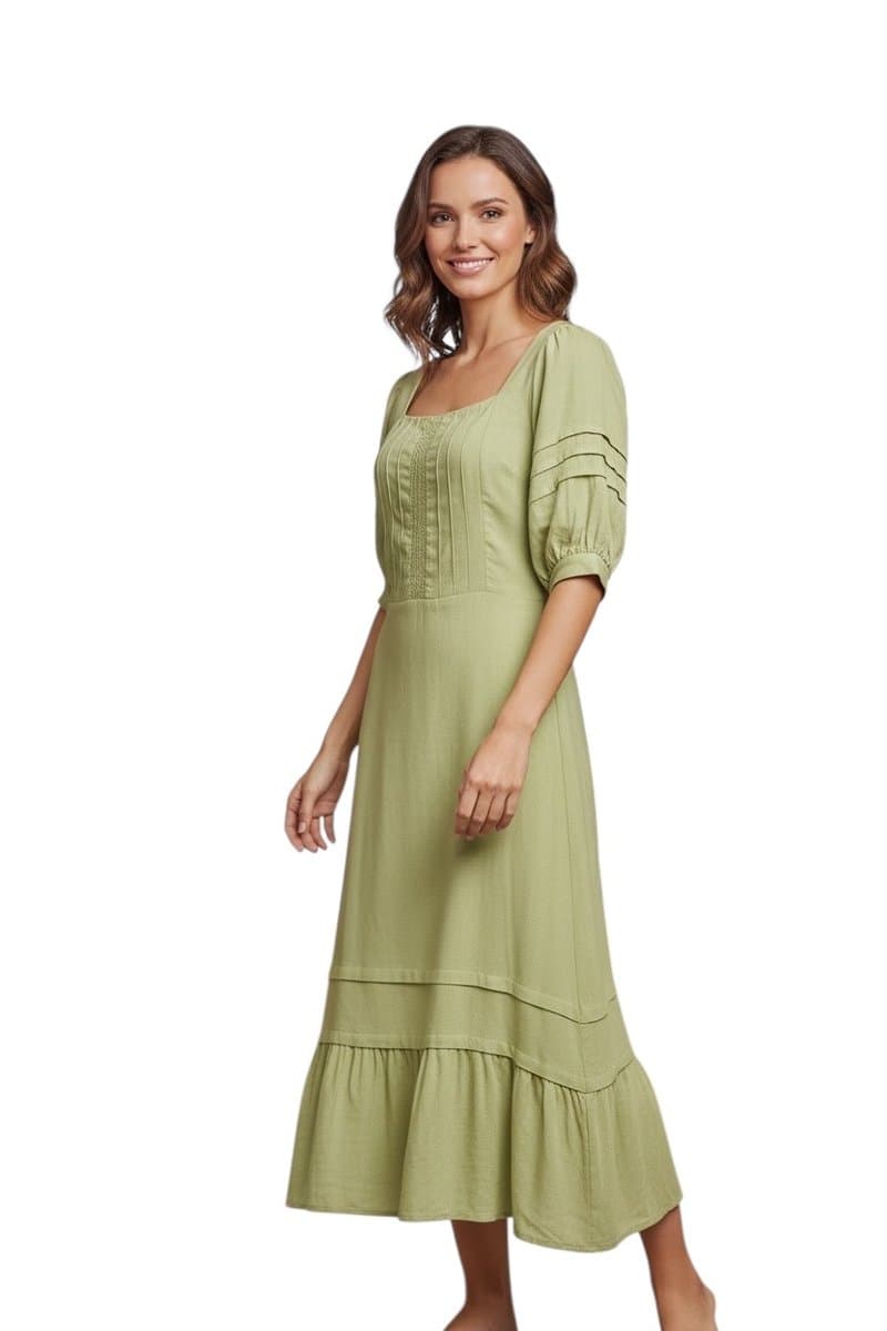Vestido Midi Verde Marcia Melo M, Márcia Mello, Verde, tamanho M