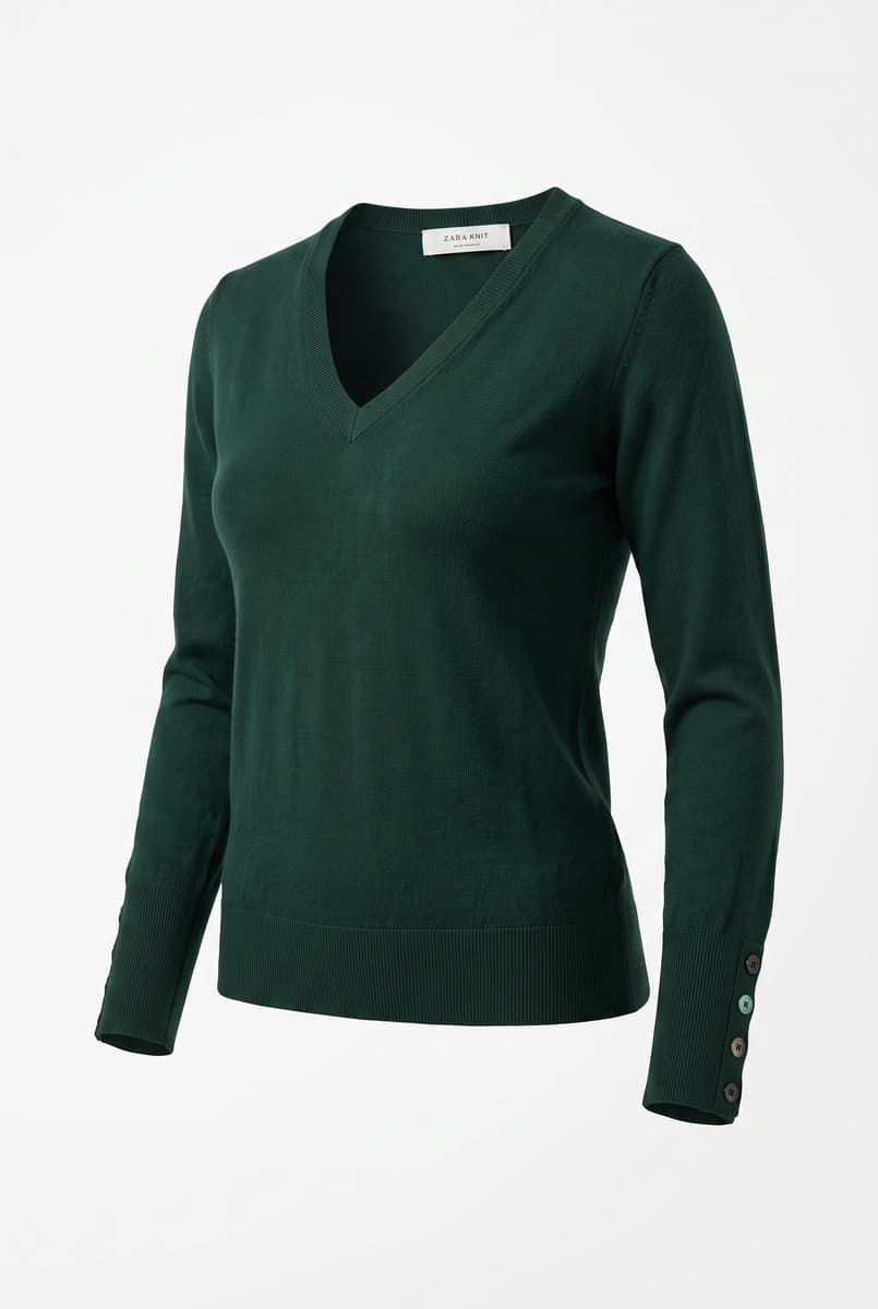 Blusa ML Tricot Verde Zara M, Zara, Verde, tamanho M