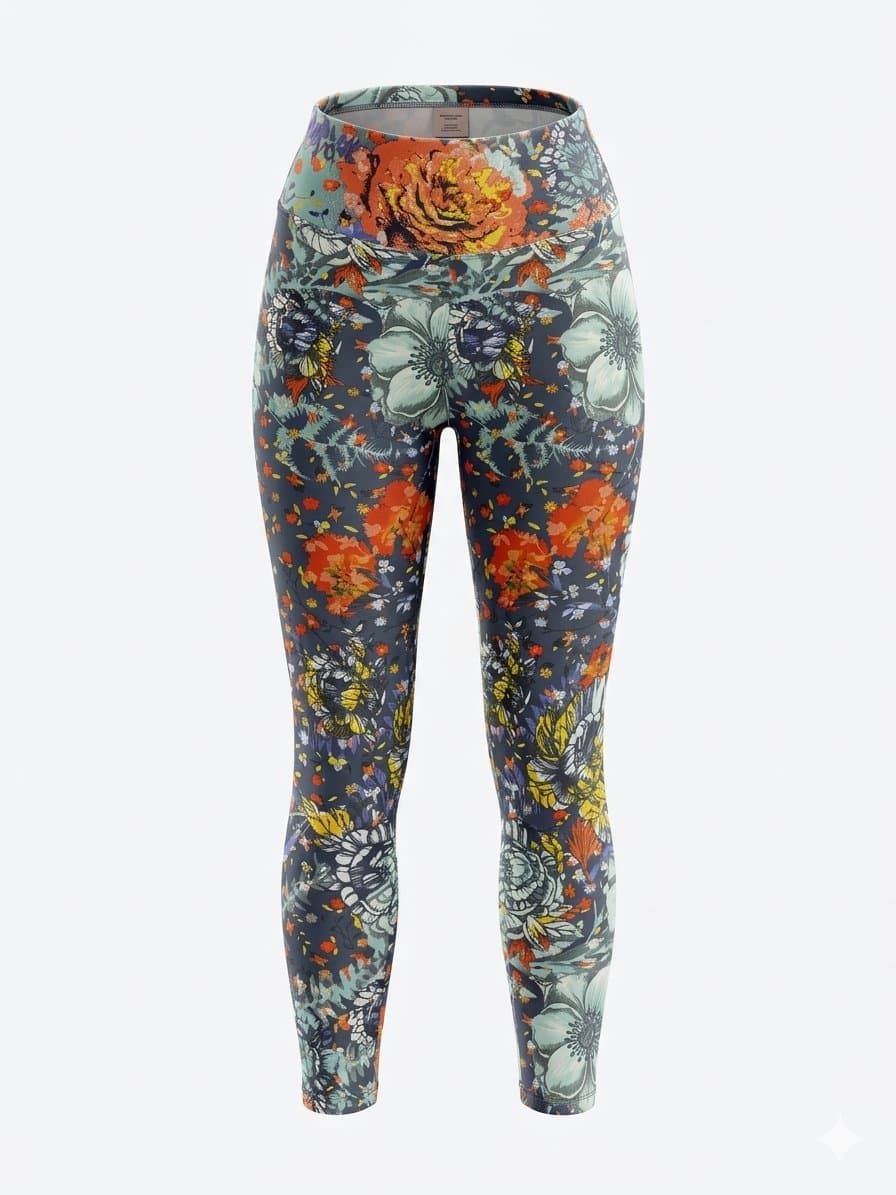 Legging Estampa Flores Verde, Verde, tamanho G