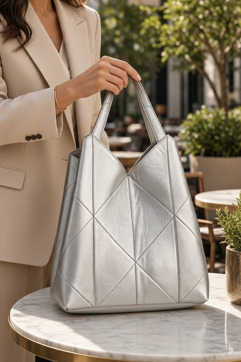 Bolsa Saco Grande Prata Schutz, Schutz, Prateado, tamanho UN — foto 2