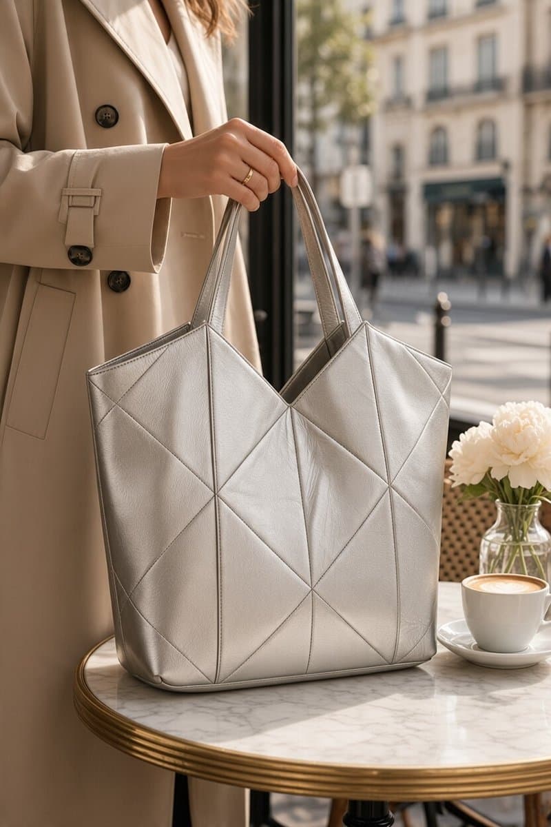 Bolsa Saco Grande Prata Schutz, Schutz, Prateado, tamanho UN — foto 4