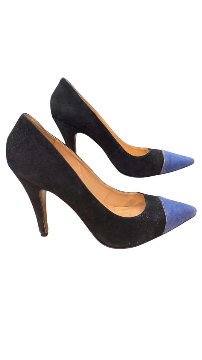 Scarpin Preto/Azul Luiza Barcelos 37, Luiza Barcelos, Preto, tamanho 37