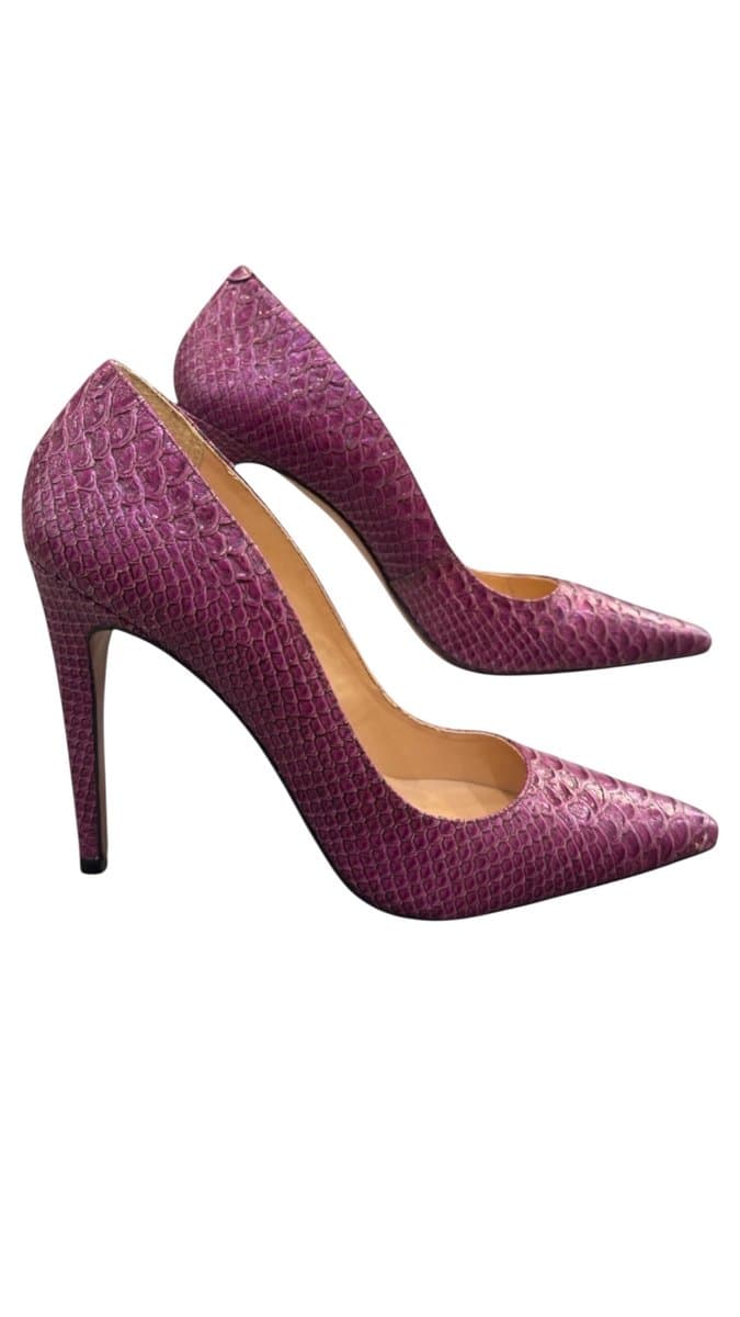 Scarpin Croco Fucsia Luiza Barcelo 37, Fúcsia, tamanho 37