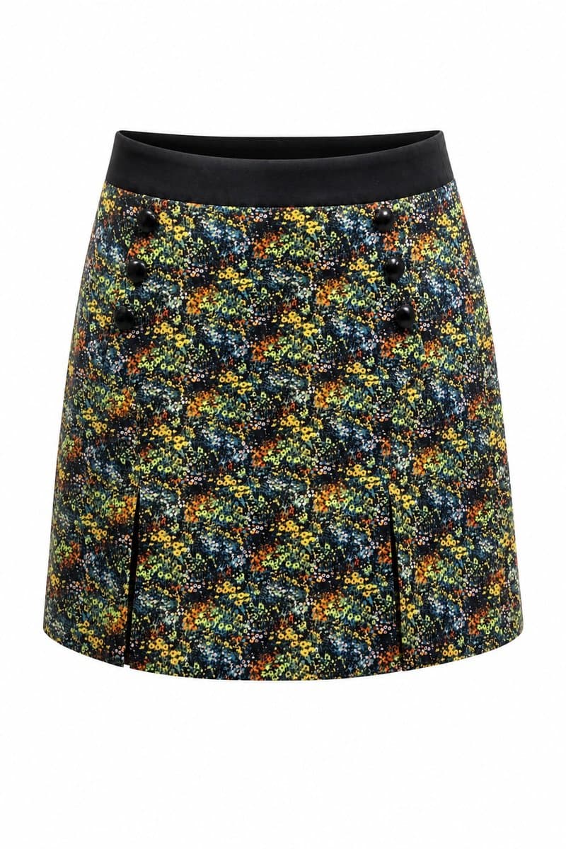 Saia Alfaitaria Florzinha Colorida Animale, Animale, Estampada, tamanho 42