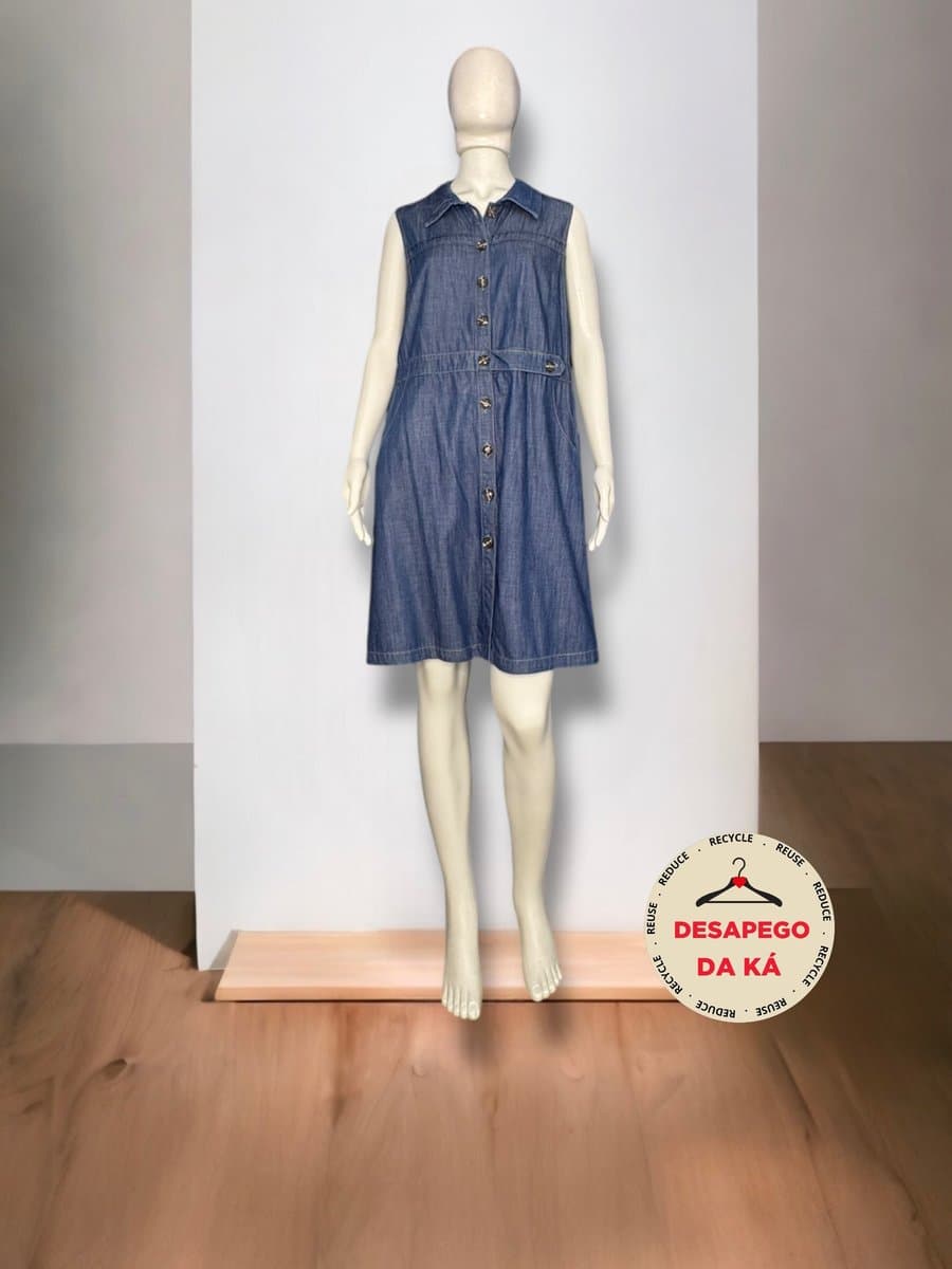 Vestido Jeans Rubinella 42, Rubinella, Azul, tamanho 42 — foto 3