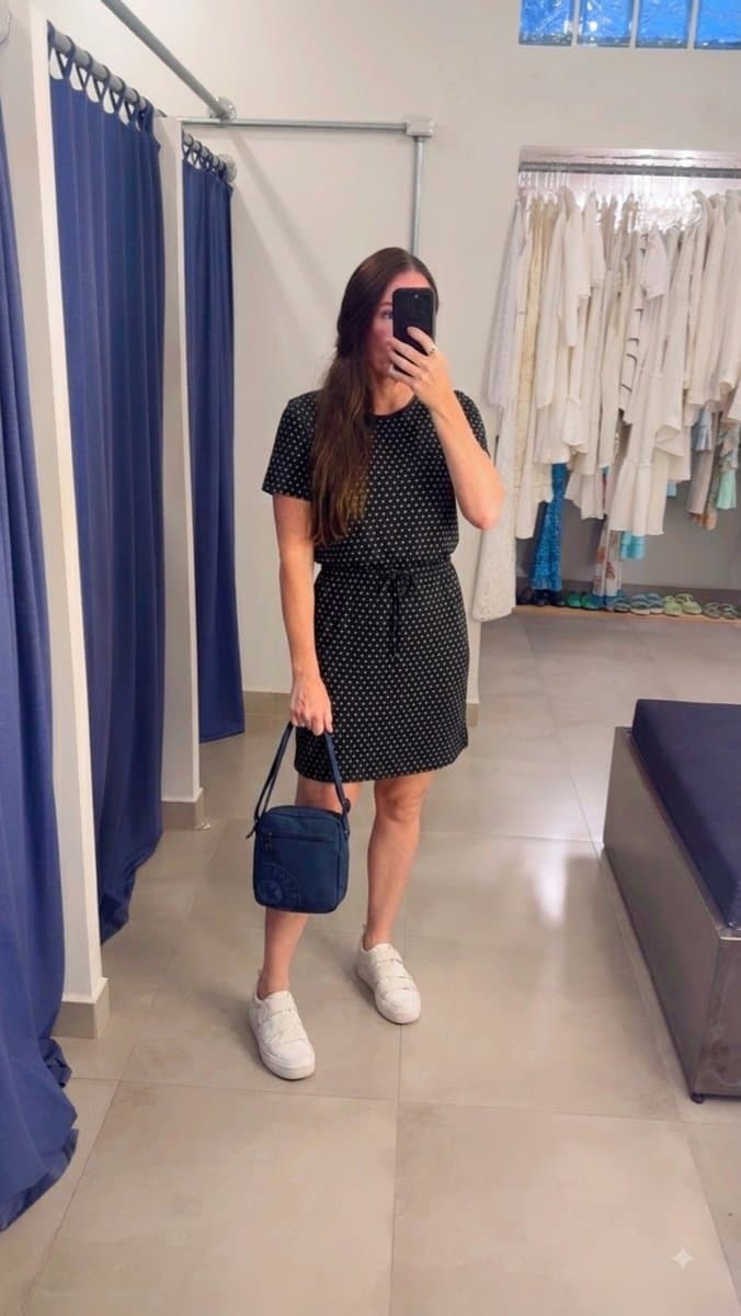 Vestido Malha Marinho H&m, H&M, Azul-marinho, tamanho M — foto 3