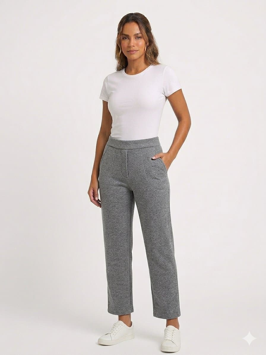 Calça Moletom Chumbo Marco Textil P, Cinza-escuro, tamanho P — foto 2