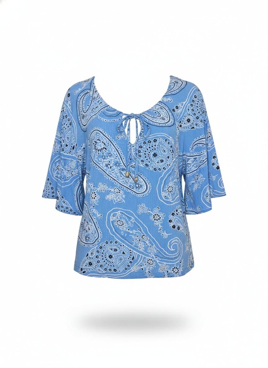 Blusa Pasley Azul M, Azul, tamanho M