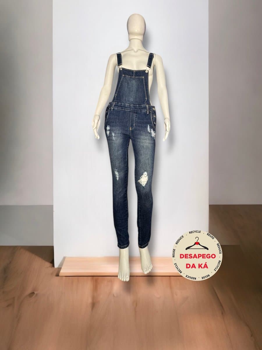 Macacao Jeans Jeanswear 36, Azul, tamanho 36 — foto 3