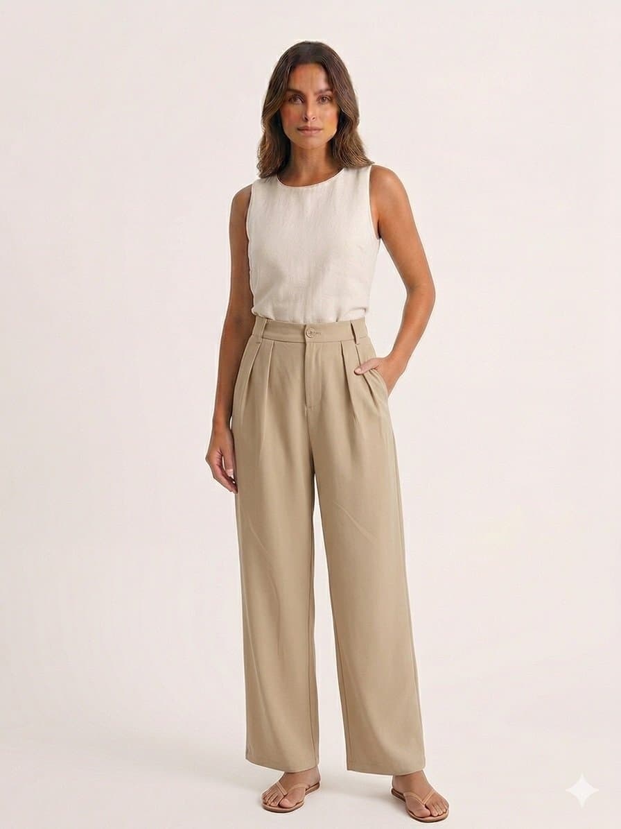Pantalona Bege P, Bege, tamanho P — foto 2