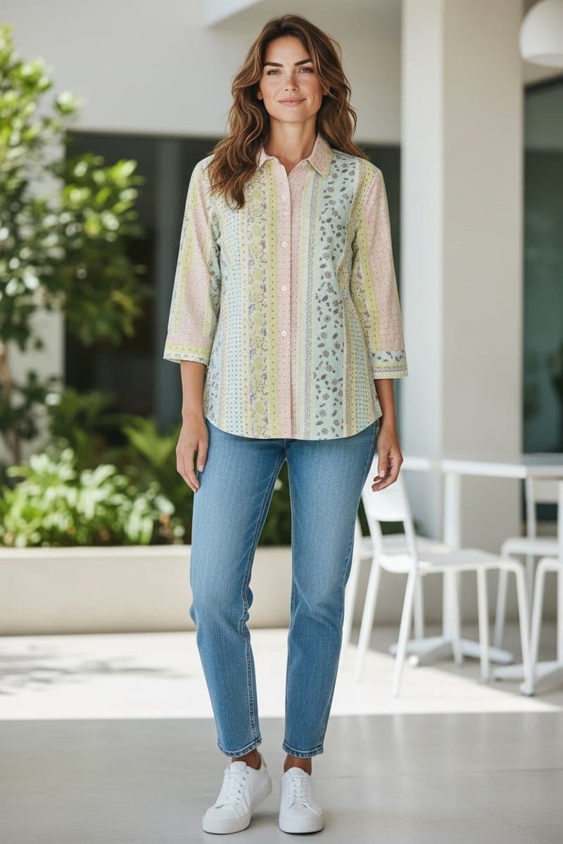 Camisa Estampa Pasley Candy, Estampada, tamanho M — foto 2