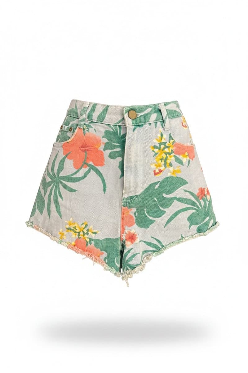 Shorts Azul Estampa Flor Zara, Zara, Azul, tamanho 40