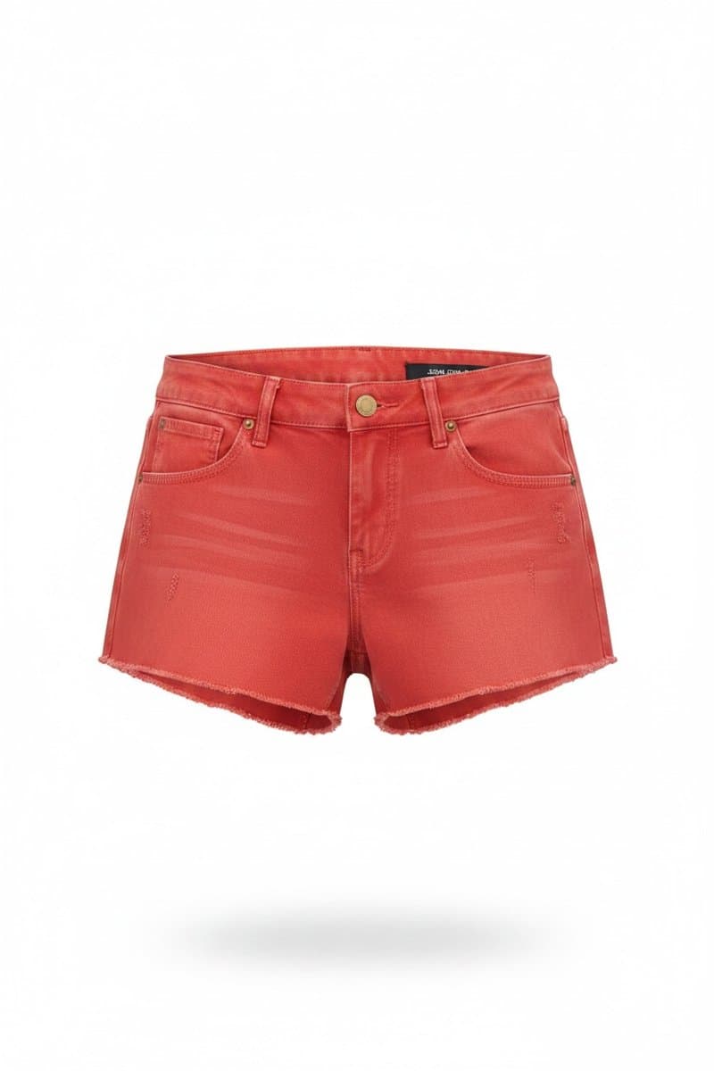 Shorts Sarja Vermelho Johnhohn, Vermelho, tamanho 40