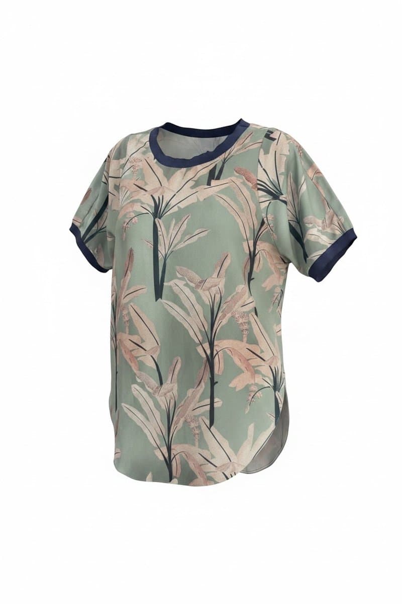 Blusa Estampa Verde Canal, Canal, Verde, tamanho P