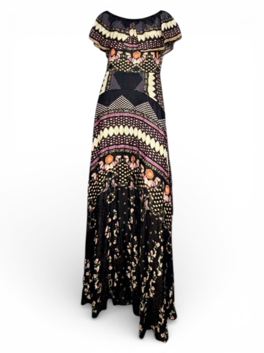Vestido Longo Estampa Flor Farm M, Farm, Estampada, tamanho M