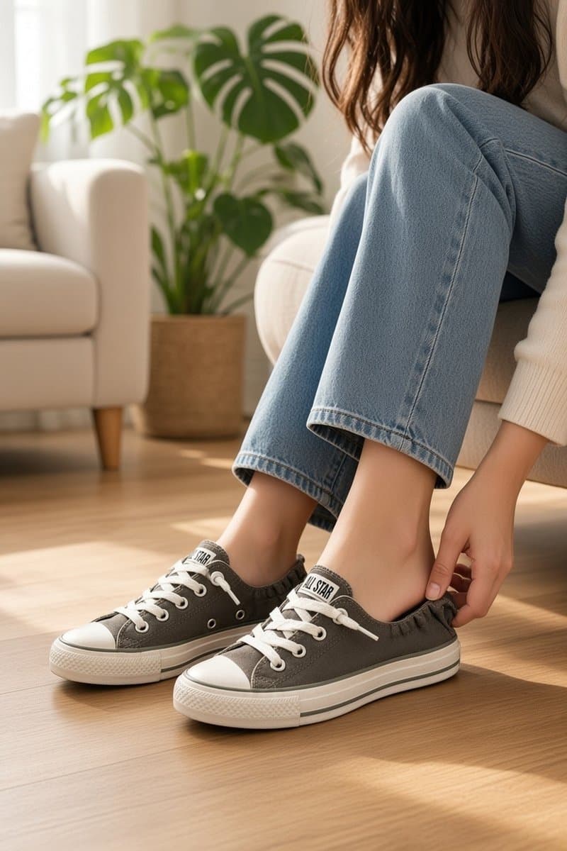 All Star Converse Cinza Elastico, Converse, Cinza, tamanho 35 — foto 2
