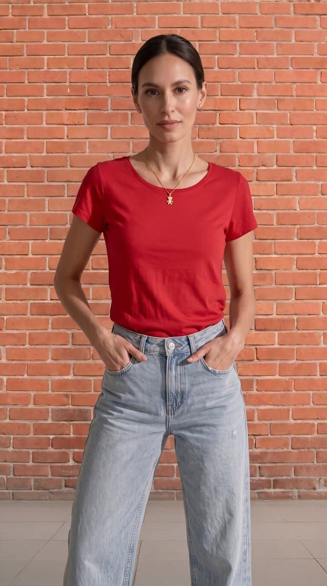 Tshirts Malha Vermelha Gistel, Vermelho, tamanho G — foto 2