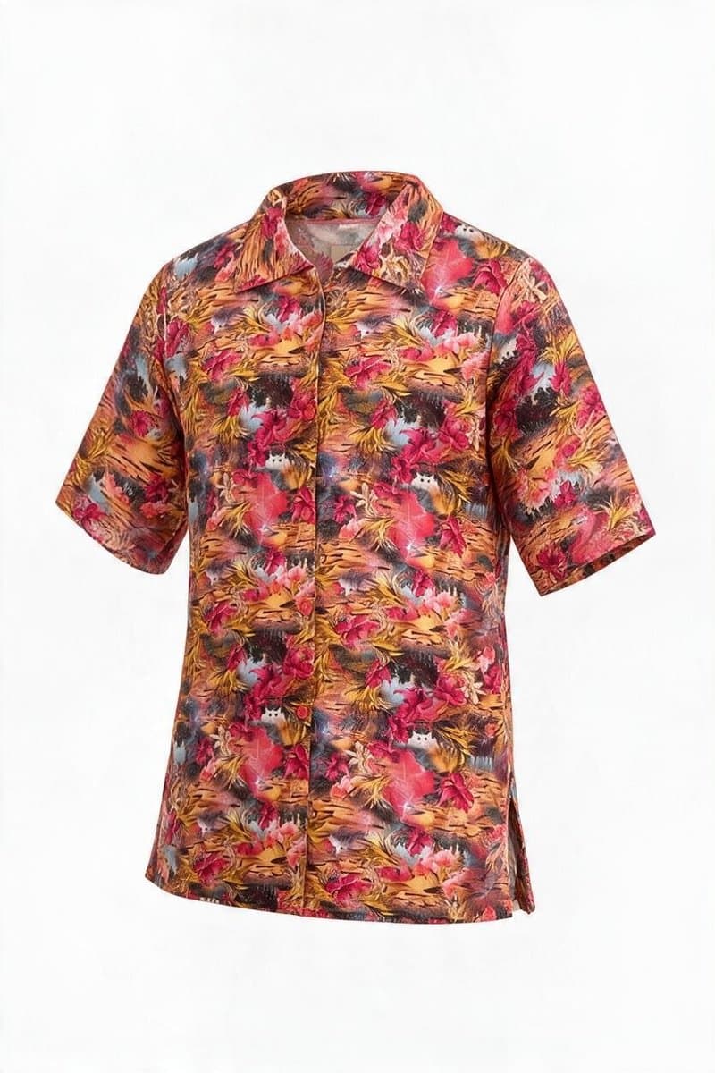 Saída de Praia - Camisa Estampada Ab Rio, tamanho P