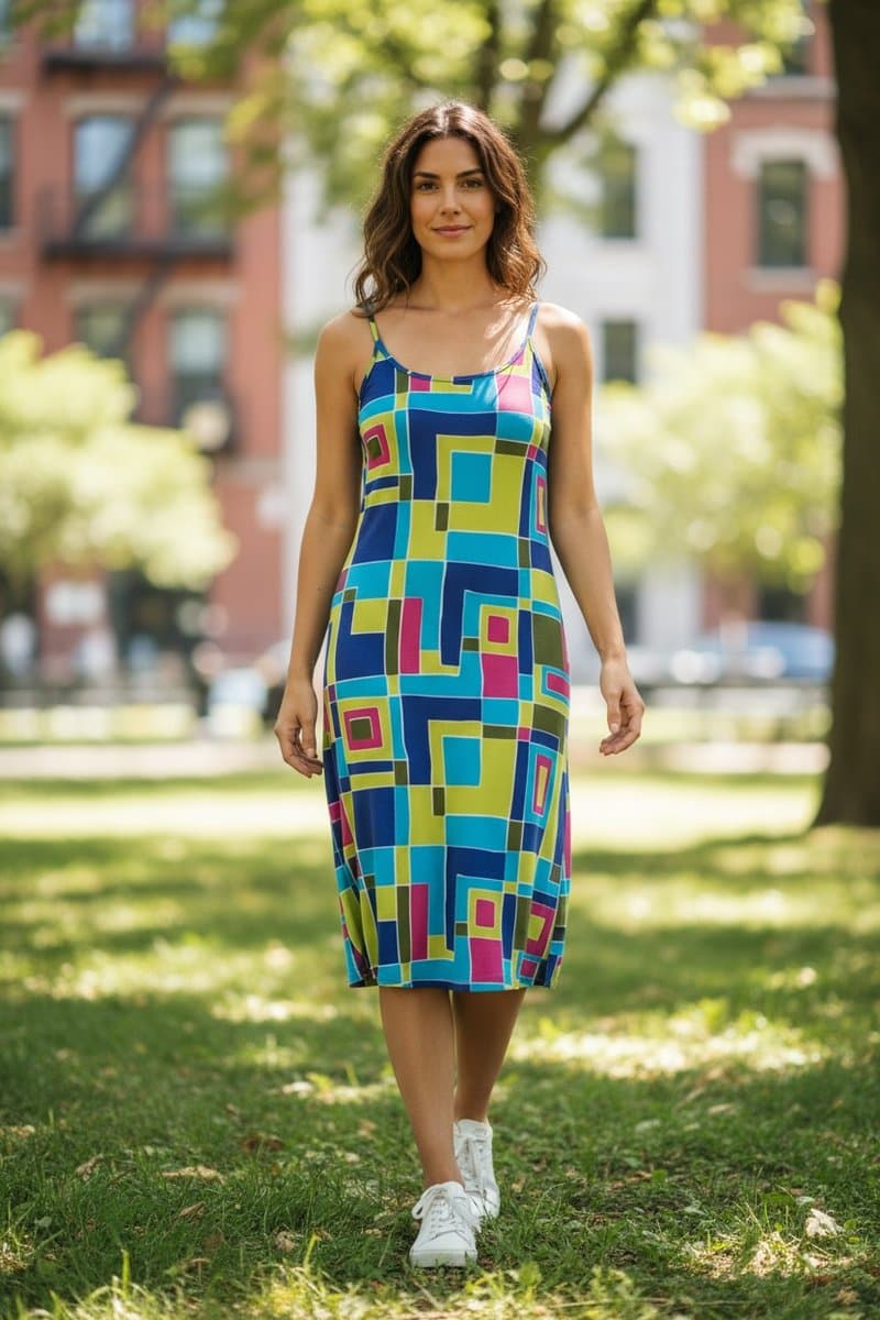 Vestido Midi Colorido Patrimonium P, Estampada, tamanho P — foto 2
