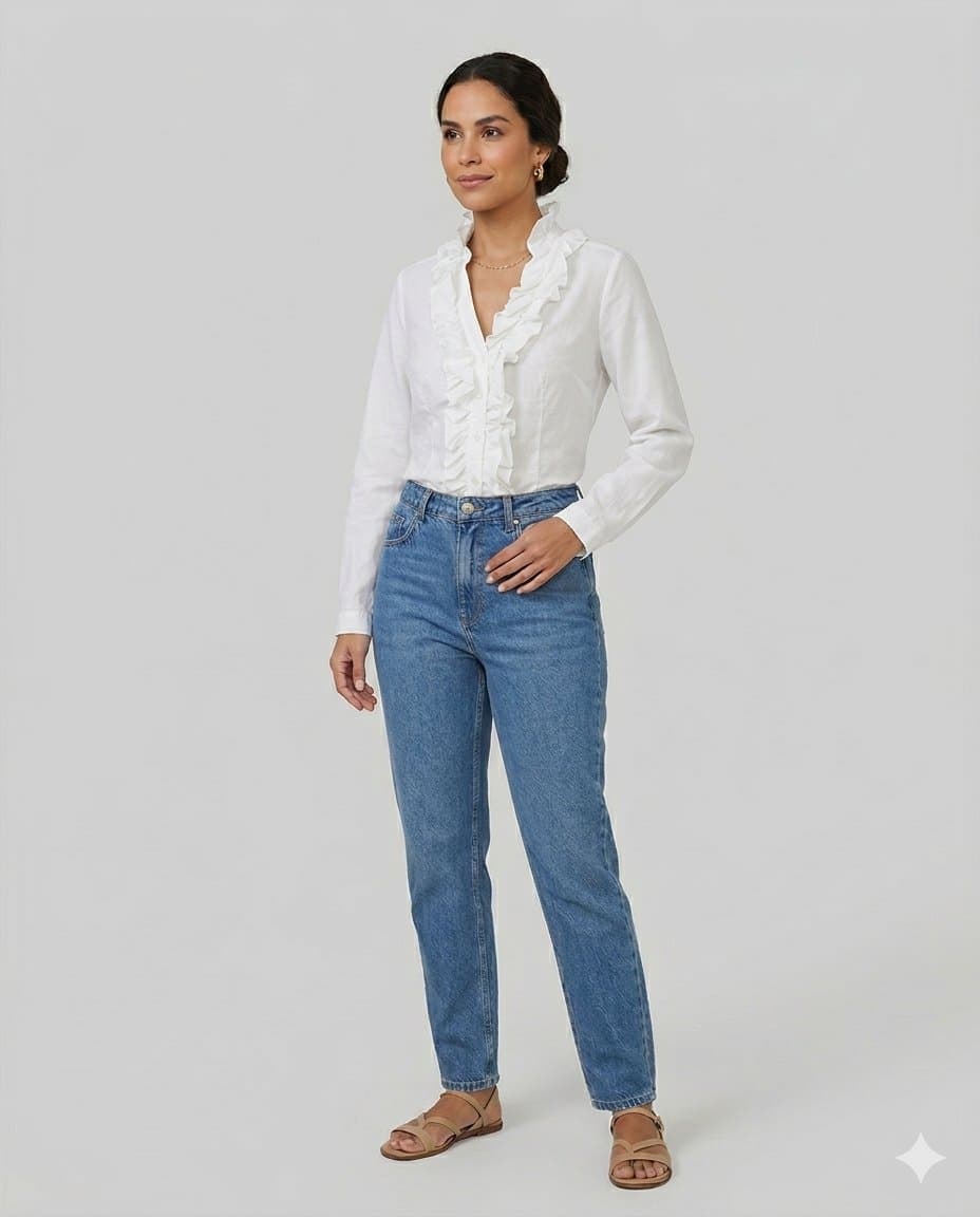 Camisa Off Babado Iodice, Iódice, Branco, tamanho 40 — foto 2