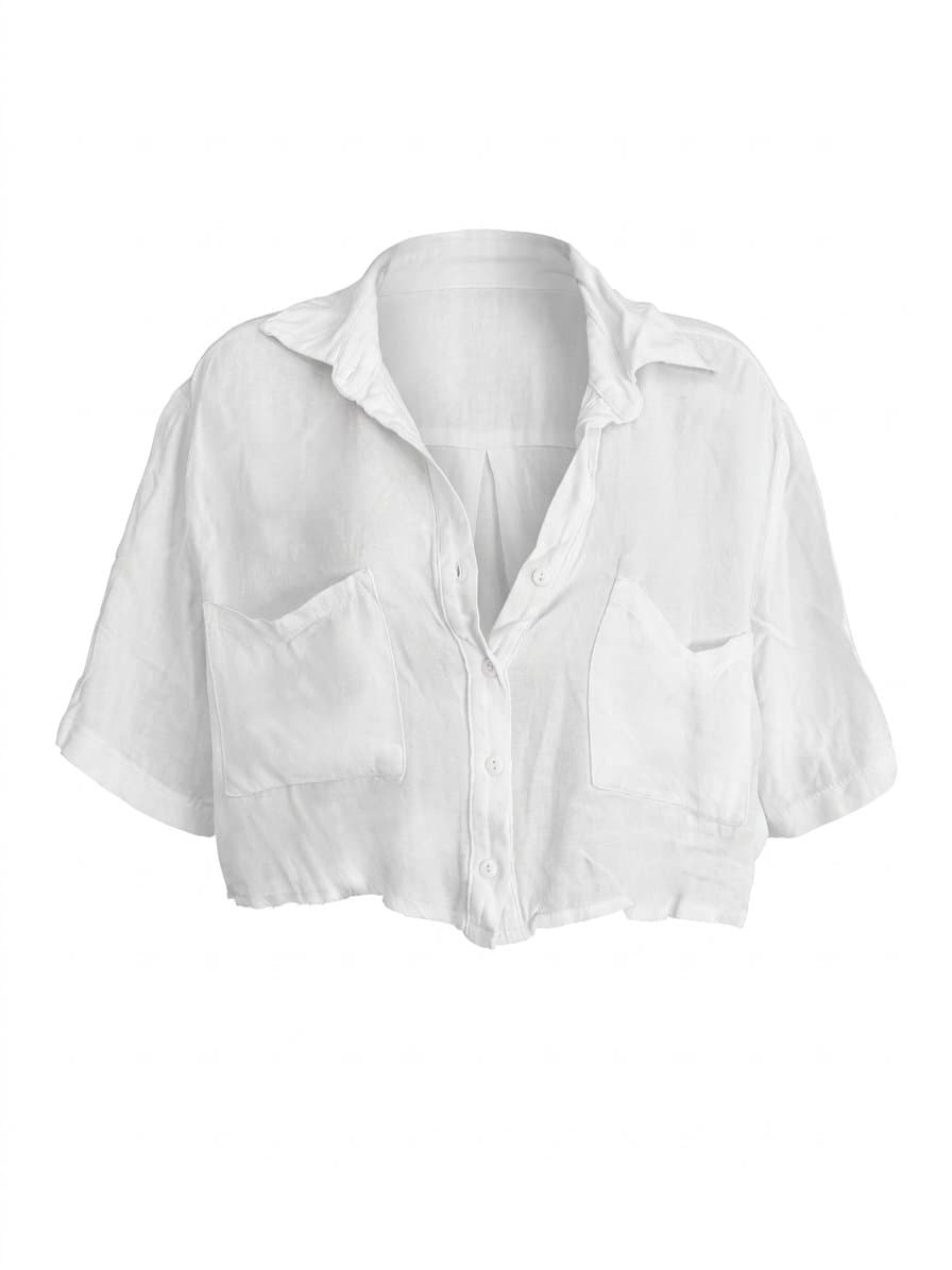 Camisa/Cropped Branco Ch Trendy, Branco, tamanho P