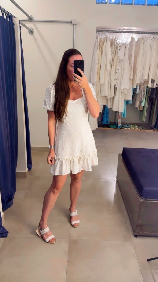 Vestido Curto Malha Laise Branco, Branco, tamanho G — foto 3
