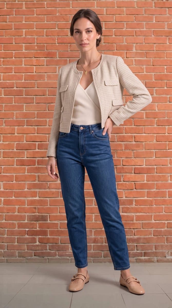Casaco Tweed Rose Ysc, Rosa, tamanho 48 — foto 3