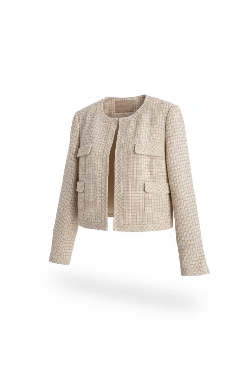 Casaco Tweed Rose Ysc, Rosa, tamanho 48