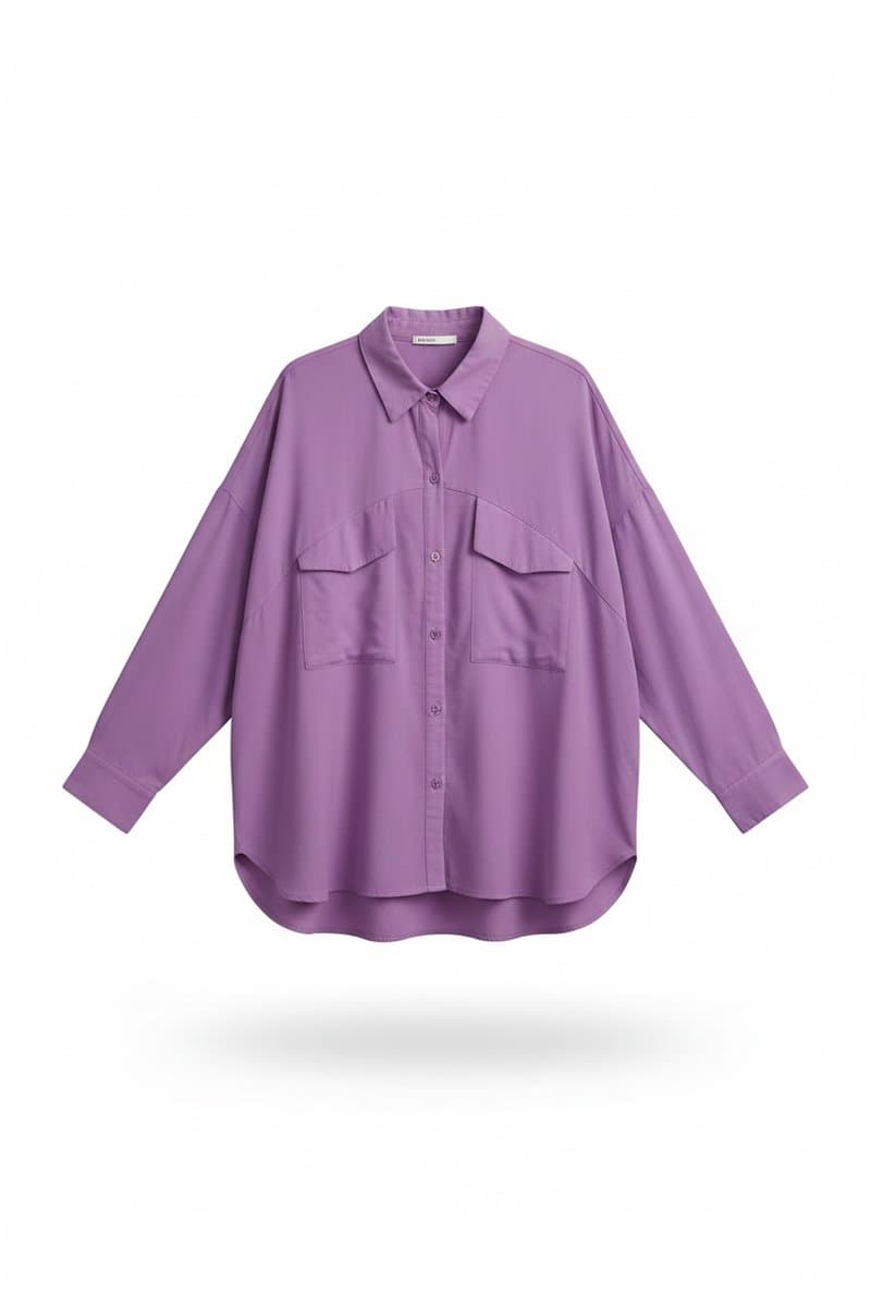 Camisa Lavanda Ampla Dress To, Dress To, Lavanda, tamanho M