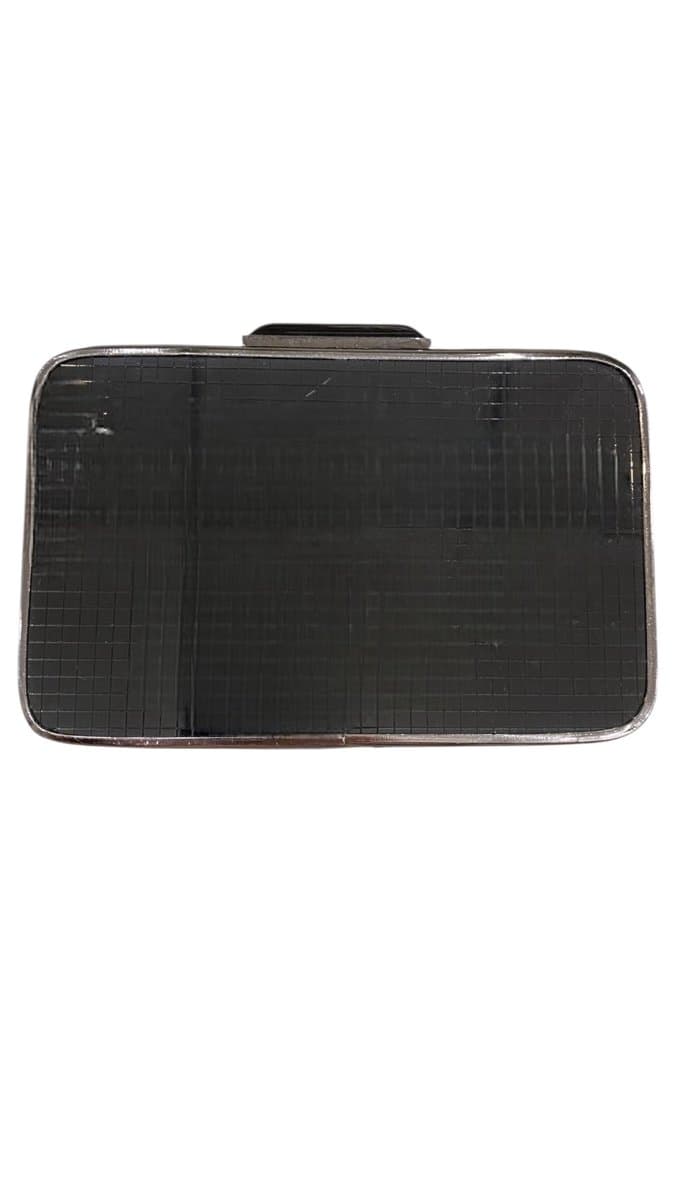 Clutch Preta e Chumbo Quadradinho, Preto, tamanho Não informado