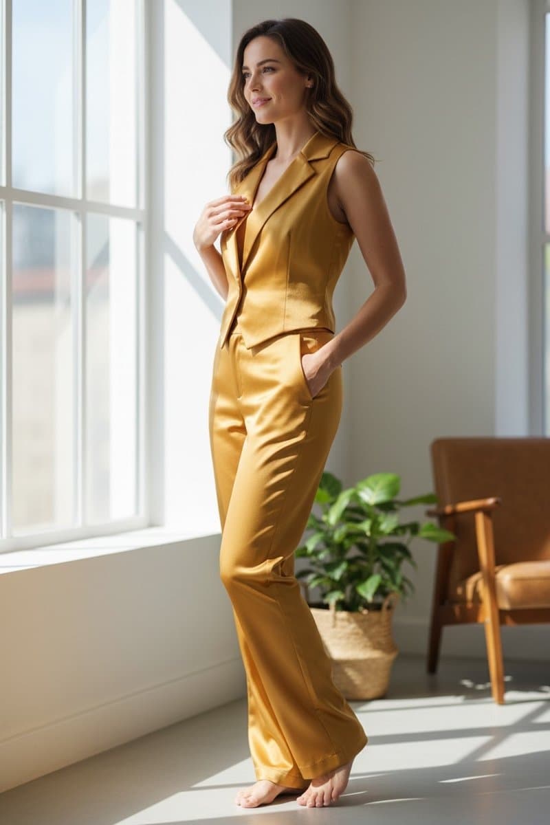 Conjunto Caramelo Iris M, Marrom-claro, tamanho M — foto 2